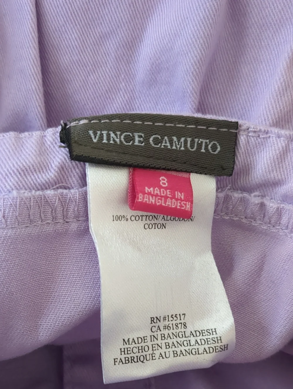 Vince Camuto Girls Lavender Button Down Denim Dress (Size 8)